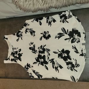 Saint Tropez West Black and White Floral Camisole